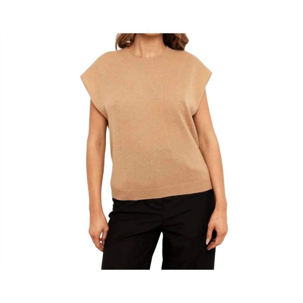 NWOT BRODIE 100% CASHMERE Tabby Cashmere Tank in Camel Sz SMALL